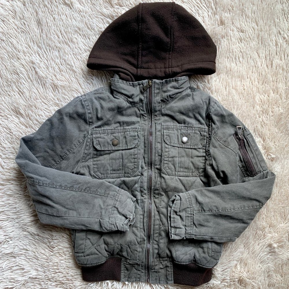 ARMY GREEN HOODED JACKET